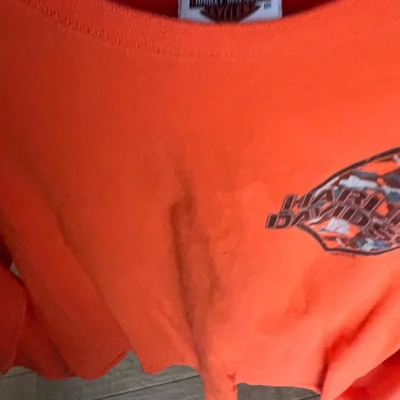 Harley-Davidson Bold Orange Long Sleeve Tee - Picture 3 of 3